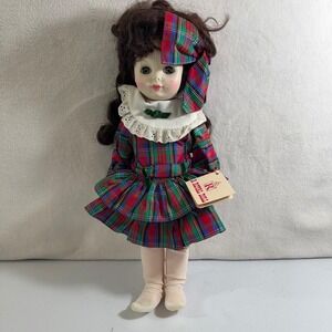 VTG 80s A Royal Doll - designs by Miss Elsa of Royal - plaid dress christmas